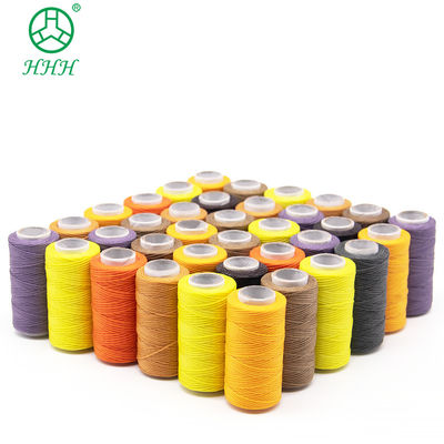 Couleur teinte Polyester Nylon fil ciré pour la couture de cuir petit cône 7 jours Délai de livraison