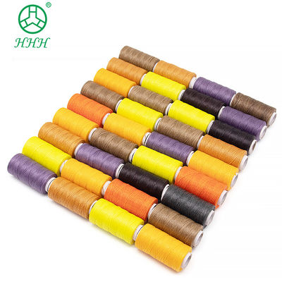 Couleur teinte Polyester Nylon fil ciré pour la couture de cuir petit cône 7 jours Délai de livraison