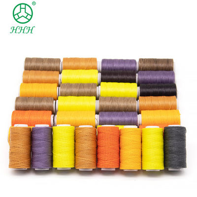 Couleur teinte Polyester Nylon fil ciré pour la couture de cuir petit cône 7 jours Délai de livraison