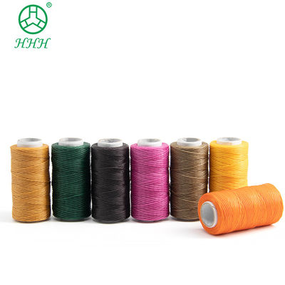 Couleur teinte Polyester Nylon fil ciré pour la couture de cuir petit cône 7 jours Délai de livraison
