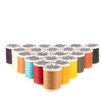 0.55mm Polyester étanche à l'eau lié rond fil ciré pour le tricot à la main de couture en cuir