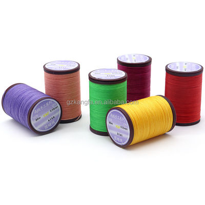 0.8mm Round Waxed Thread Polyester Cord Support 7 jours Temps de livraison de l'ordre d'échantillon pour le bricolage
