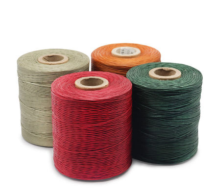 Fil plat ciré pour outil d'artisanat en cuir 100% ligne de couture en lin 210D Nombre de fils