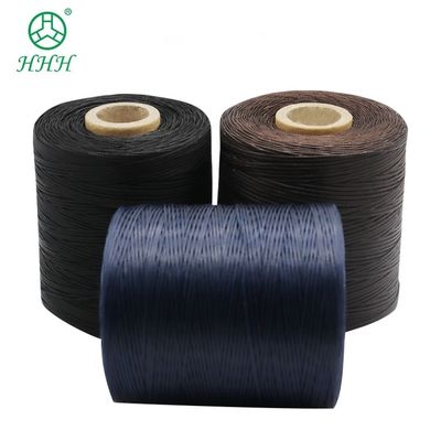 Fabriqué sur mesure 0,8 mm 1 mm 100% polyester à fil tressé à la cire plat imperméable à l'eau pour les ustensiles en cuir
