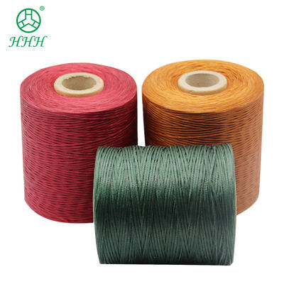 Fabriqué sur mesure 0,8 mm 1 mm 100% polyester à fil tressé à la cire plat imperméable à l'eau pour les ustensiles en cuir