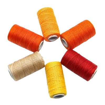 MERCÉRIZÉ 100% polyester en cuir plat fil ciré 150d/16 fil ciré pour cuir à coudre