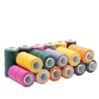Résistant à l'eau 0,8 mm Fil en cire plat pour cuir Durable et flexible 210D/16 Nombre de fils