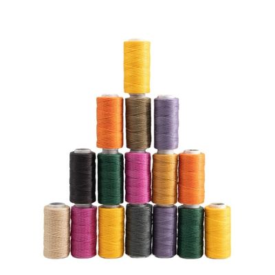 Résistant à l'eau 0,8 mm Fil en cire plat pour cuir Durable et flexible 210D/16 Nombre de fils