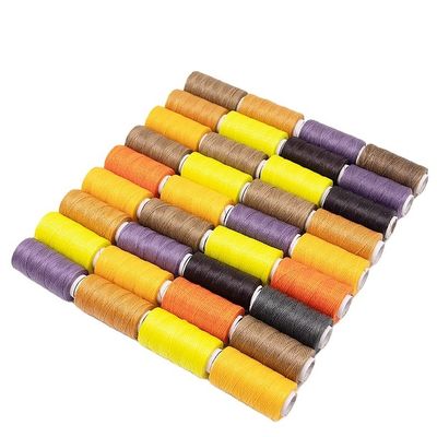 Résistant à l'eau 0,8 mm Fil en cire plat pour cuir Durable et flexible 210D/16 Nombre de fils