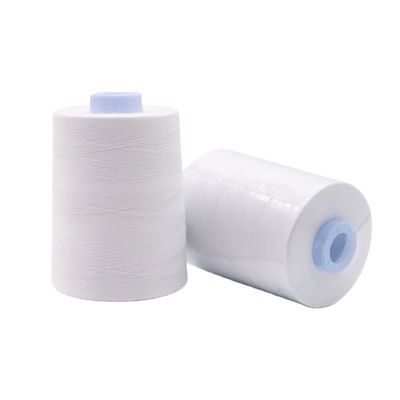 Fil de couture blanc 50/3 100% coton pour projets personnalisés dans l'industrie du vêtement