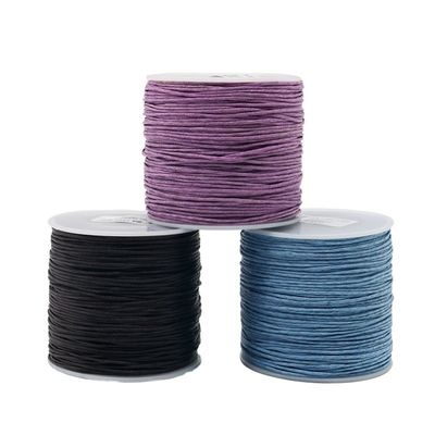 1 mm de coton tressé de fil de conte en cire colorée fil pour le tricot à la main universel bijoux