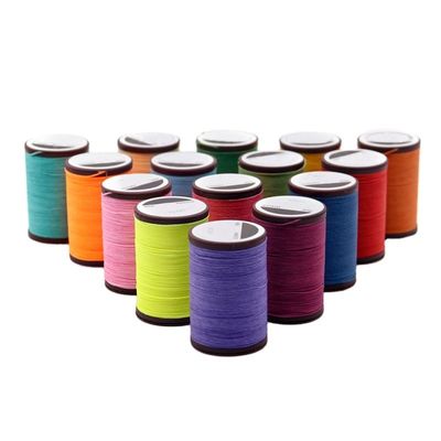 80m/Cone Fil de couture en polyester haute résistance Fil rond ciré pour artisanat en cuir