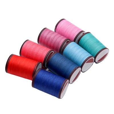 80m/Cone Fil de couture en polyester haute résistance Fil rond ciré pour artisanat en cuir