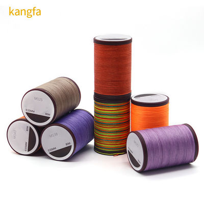 80m/Cone Fil de couture en polyester haute résistance Fil rond ciré pour artisanat en cuir
