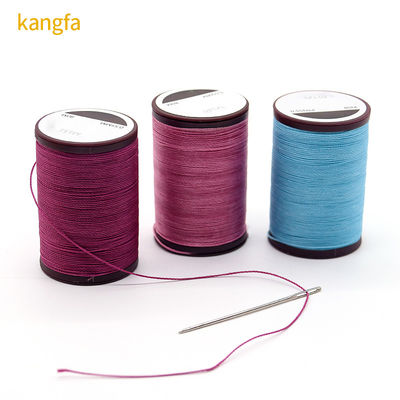 80m/Cone Fil de couture en polyester haute résistance Fil rond ciré pour artisanat en cuir