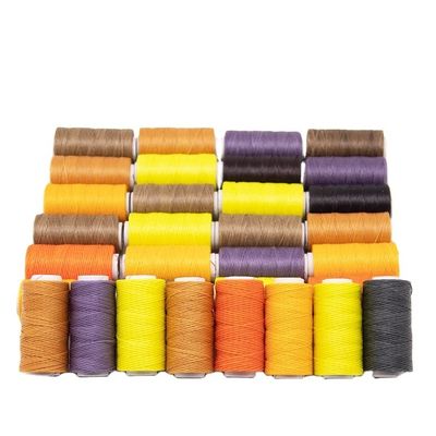 Fil de couture en polyester cireux résistant aux produits chimiques pour fil plat de cire personnalisé