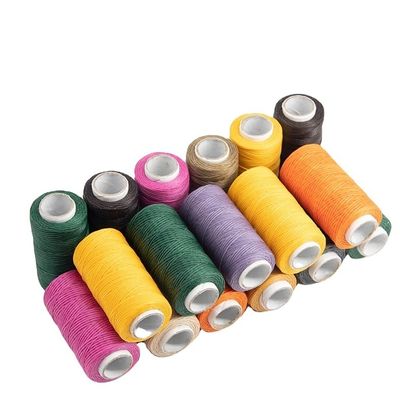 Fil de couture en polyester cireux résistant aux produits chimiques pour fil plat de cire personnalisé