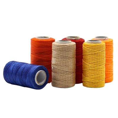 Fil de couture en polyester cireux résistant aux produits chimiques pour fil plat de cire personnalisé
