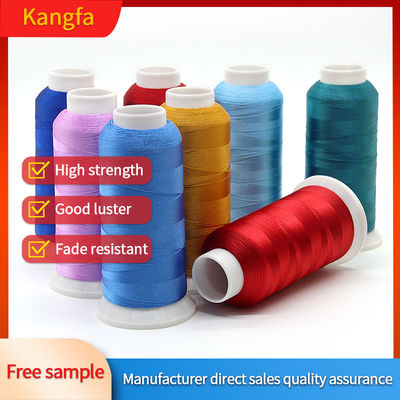 Fil de broderie en polyester 100% 4000y pour machine à broderie 120d/2 en couleurs vives