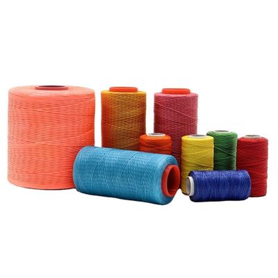 Art Craft Fil de cuir cousu à la main 0,8 mm 1 mm 100% polyester Fil de cire plat pour chaussures