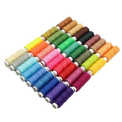 85 Couleur ronde de 0,45 mm ligne Bracelet Collier bijoux cousu à la main couture tressée fil ciré motif teint