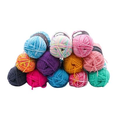 4 Fil de tricot à crochet en laine pliée pour pull accepté OEM/ODM et coton laitier