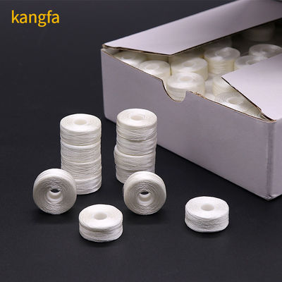 75d/2 Fil de broderie en polyester teint pré-enroulé Bobines latérales en plastique pour la broderie
