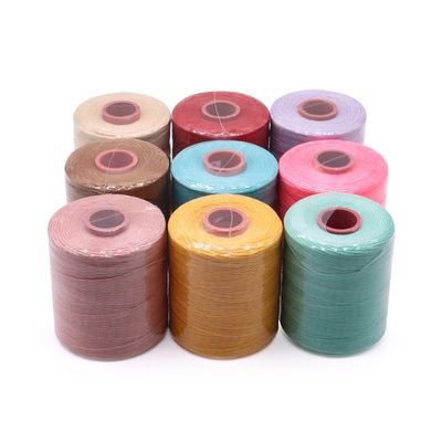 Échantillon 400g Fil de cire plat tressé 0,7 mm Fil de cire Polyester Matériau 210D/16 Fil de cire