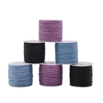 100% de coton en rouleau de corde de cire de fil de corde de corde de corde de corde pour bijoux de fabrication de cône en plastique