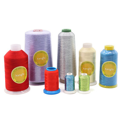 Support 7 jours Temps de livraison de l'ordre de l'échantillon 720 packs de couleurs de fil de broderie en polyester 120D