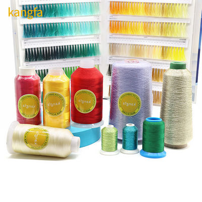 Support 7 jours Temps de livraison de l'ordre de l'échantillon 720 packs de couleurs de fil de broderie en polyester 120D