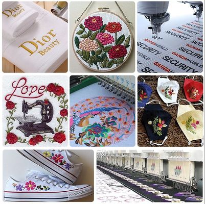 Fil de broderie en polyester de haute ténacité 120D/2 5000Y pour une machine de broderie supérieure