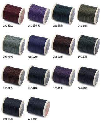 Coiffure à la main 30g Un rouleau de fil de cire rond pour bricolage artisanat en cuir 0.55MM Polyester