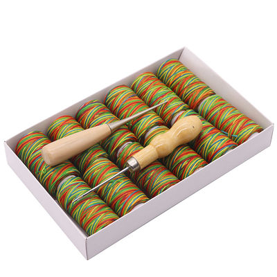 Accessoires en cuir 1mm 150D fil de cire en cuir et durable pour 50m couleur arc-en-ciel