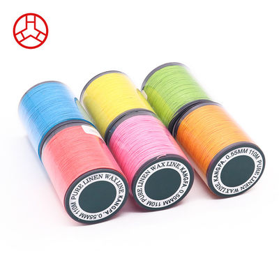 Tricot à la main 0.55mm Fil de lin ciré 120m en 40 couleurs pour les projets de macrame