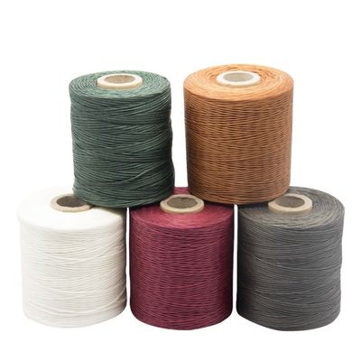 Cordon de cire plate à couleur unique 210D fil de nylon ciré pour coudre le fil de polyester