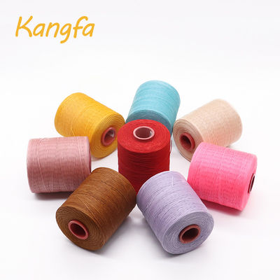 Cordon de cire plate à couleur unique 210D fil de nylon ciré pour coudre le fil de polyester