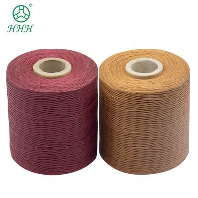 Cordon de cire plate à couleur unique 210D fil de nylon ciré pour coudre le fil de polyester