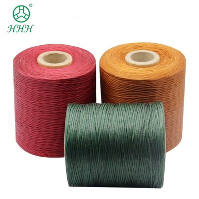 Cordon de cire plate à couleur unique 210D fil de nylon ciré pour coudre le fil de polyester