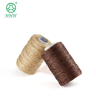 0.8 mm Fil de couture en polyester en cire plat pour la couture de produits en cuir et durable