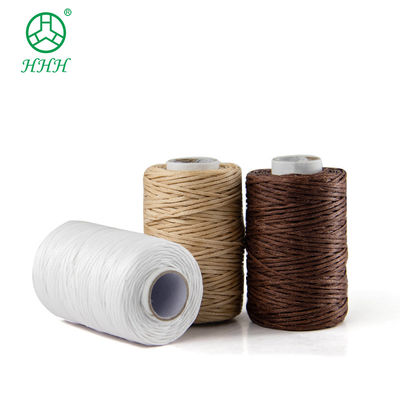 0.8 mm Fil de couture en polyester en cire plat pour la couture de produits en cuir et durable