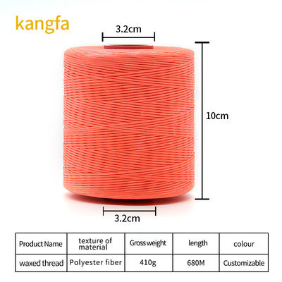 100% polyester nylon fil ciré pour les chaussures de couture teinte