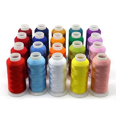 Fil de couture à fil industriel 720 couleurs 100% polyester fil de broderie brillant