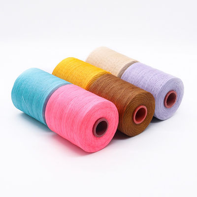 210D/16 Cordon de fil de polyester à cire plat 1 mm pour la fabrication de chaussures à motif teint