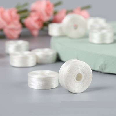 2 cm de diamètre de broderie fil inférieur blanc sans bordure L-type 75D/2 Shuttle Core couture préfond bobine 6