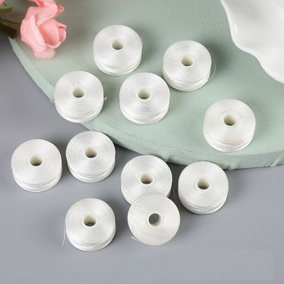 2 cm de diamètre de broderie fil inférieur blanc sans bordure L-type 75D/2 Shuttle Core couture préfond bobine 6