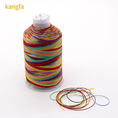 250g Fil arc-en-ciel multicolore 100% polyester pour le tissage artisanal Fil de couture domestique