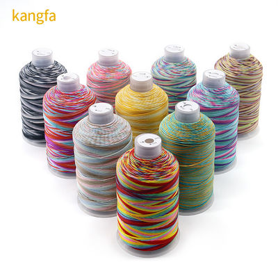 250g Fil arc-en-ciel multicolore 100% polyester pour le tissage artisanal Fil de couture domestique