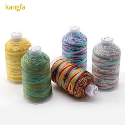 250g Fil arc-en-ciel multicolore 100% polyester pour le tissage artisanal Fil de couture domestique