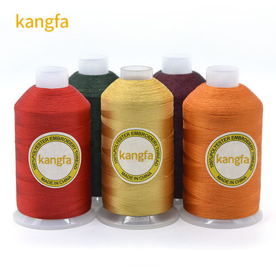 600 couleurs en option 100% polyester 120d 2 10000m fil de broderie pour le tricot à la main